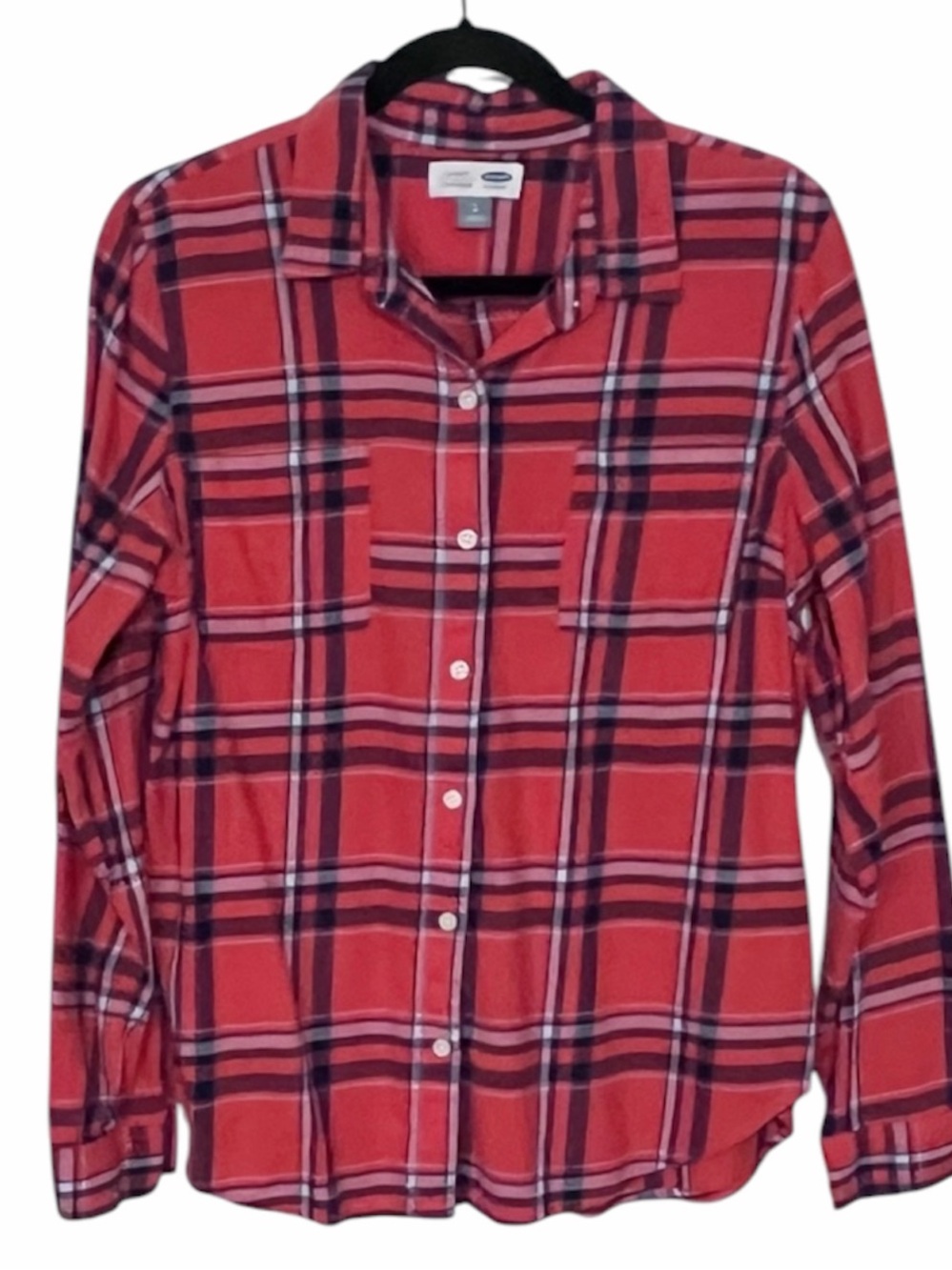 Old Navy Classic Flannel Shirt Deep Orange